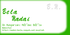 bela madai business card